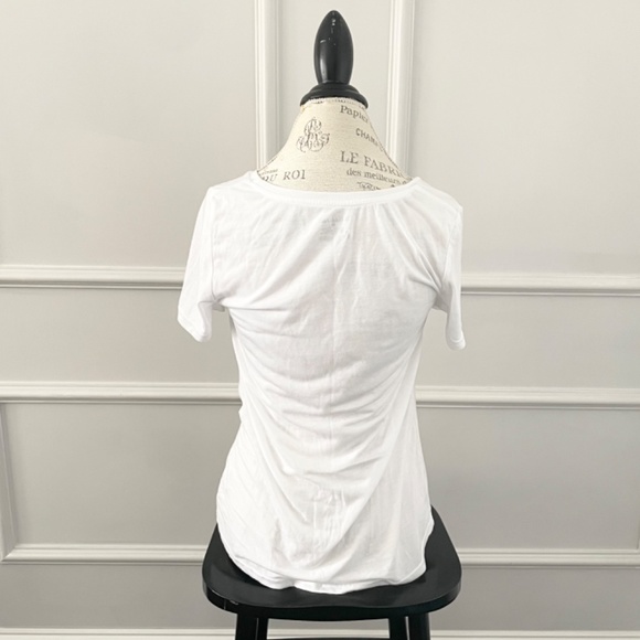 Horse Girl teal and white twist tie front soft t shirt short sleeve tee - Picture 5 of 7